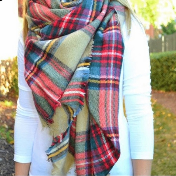 plaid blanket scarf - Picture 2 of 2